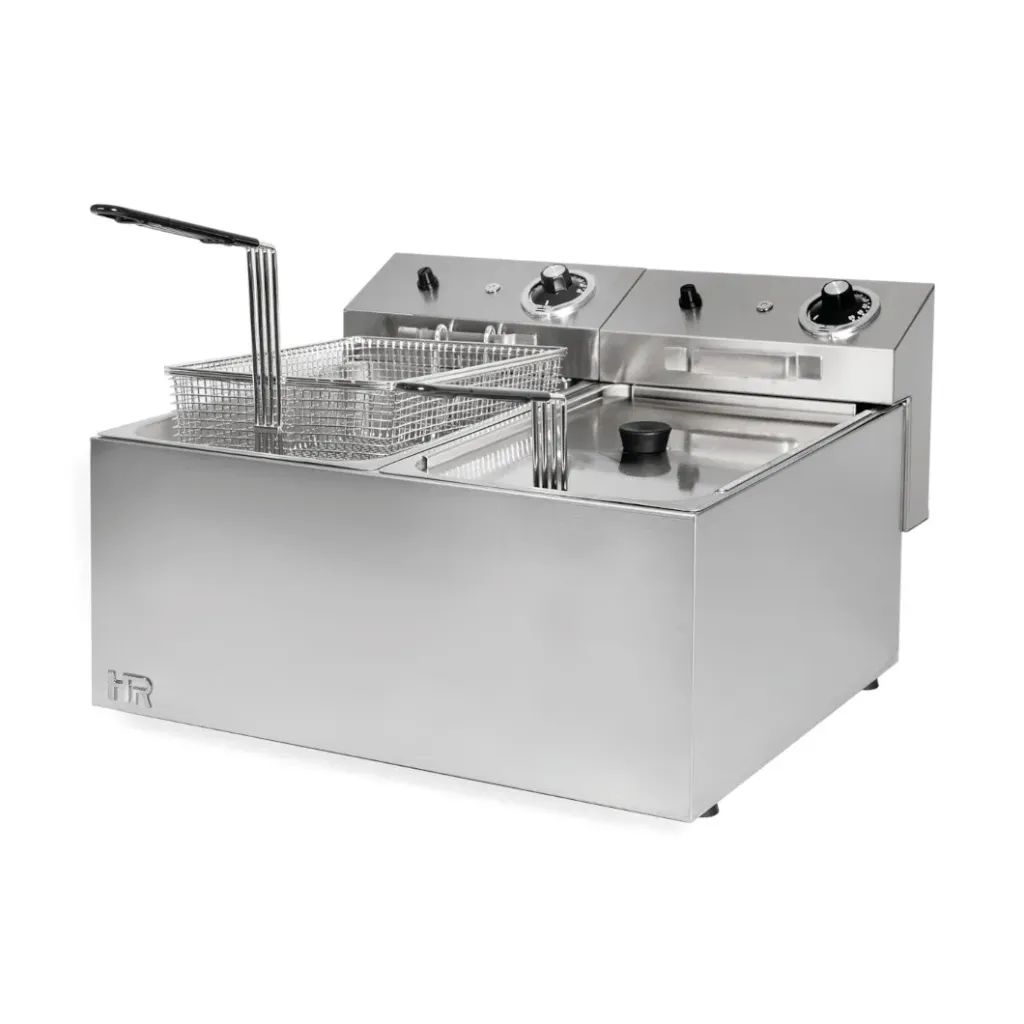 Freidora eléctrica 8+8L dos senos HR Serie 100 sobremesa