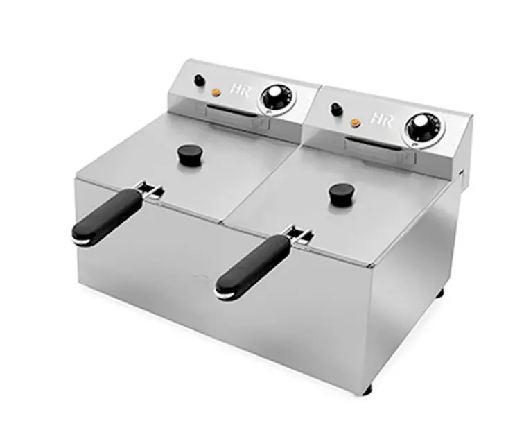 Freidora eléctrica 6+6L dos senos HR Serie 100 sobremesa